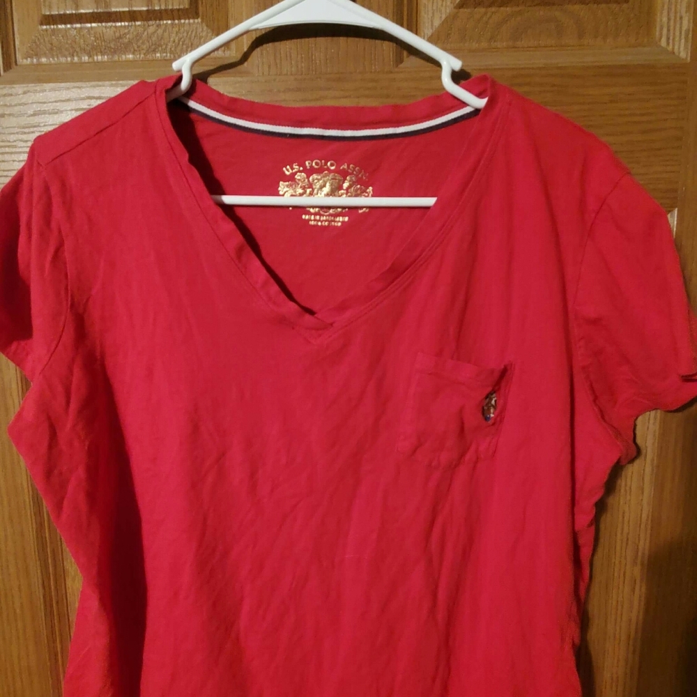 Vintage Red Ralph Lauren Multicolor Logo XL.